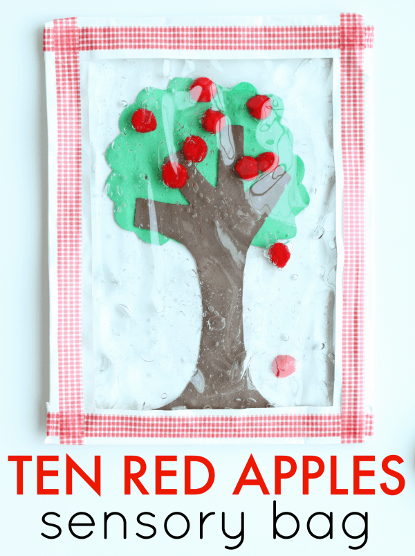 Ten Red Apples Sensory Bag for Toddlers