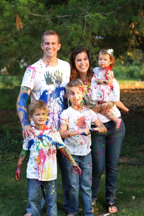 Family Paint Fight Photos